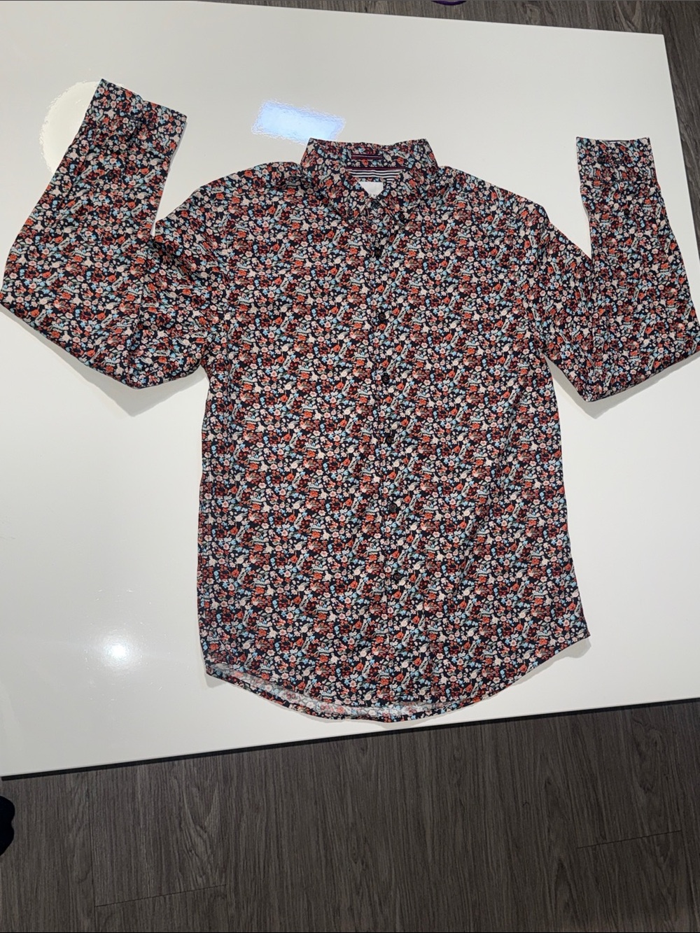 Cactus man flowers men's shirt size S slim fit